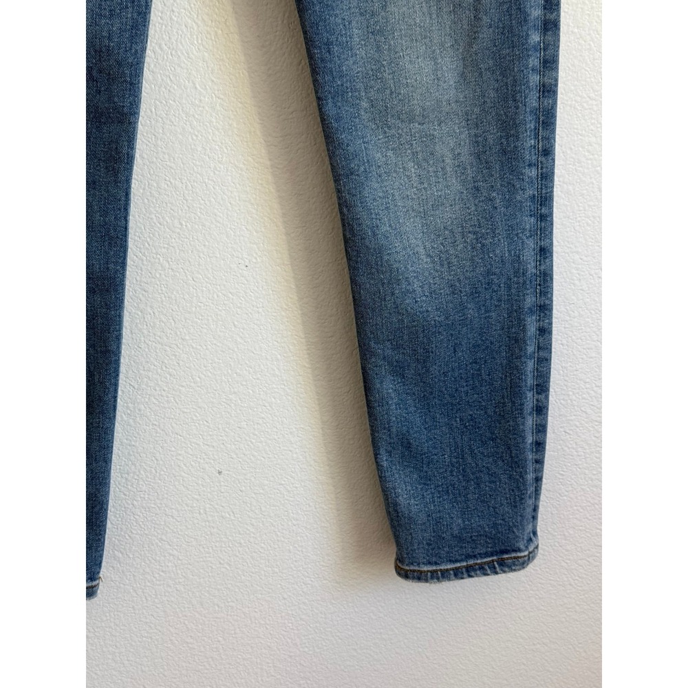 RE/DONE 90s High Rise Ankle Skinny Jeans Faded Blue 27 Button Fly Model Off-Duty - Picture 3 of 8